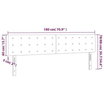 vidaXL Tête de Lit à LED Meuble de Chambre à Coucher Accessoire de Lit Double Tête de Cadre de Lit Intérieur Rose 3122111