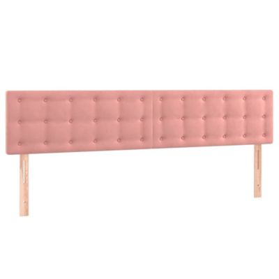 vidaXL Tête de Lit à LED Meuble de Chambre à Coucher Accessoire de Lit Double Tête de Cadre de Lit Intérieur Rose 3122111