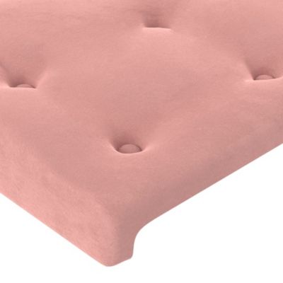 vidaXL Tête de Lit à LED Meuble de Chambre à Coucher Accessoire de Lit Double Tête de Cadre de Lit Intérieur Rose 3122111