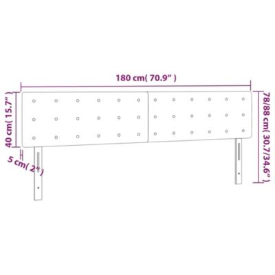 vidaXL Tête de Lit à LED Meuble de Chambre à Coucher Accessoire de Lit Double Tête de Cadre de Lit Intérieur Rose 3122111