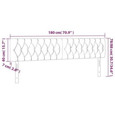 vidaXL Tête de Lit à LED Meuble de Chambre à Coucher Accessoire de Lit Double Tête de Cadre de Lit Intérieur Vert Foncé 3122011