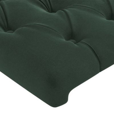 vidaXL Tête de Lit à LED Meuble de Chambre à Coucher Accessoire de Lit Double Tête de Cadre de Lit Intérieur Vert Foncé 3122011