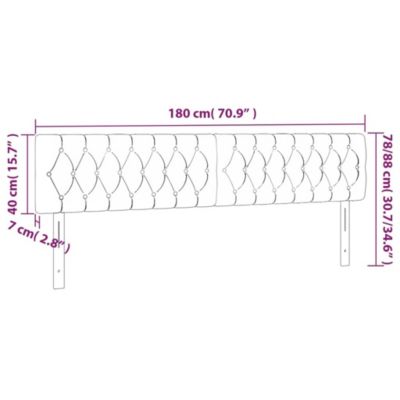 vidaXL Tête de Lit à LED Meuble de Chambre à Coucher Accessoire de Lit Double Tête de Cadre de Lit Intérieur Vert Foncé 3122011