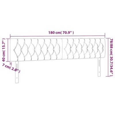 vidaXL Tête de Lit à LED Meuble de Chambre à Coucher Accessoire de Lit Double Tête de Cadre de Lit Intérieur Vert Foncé 3122011