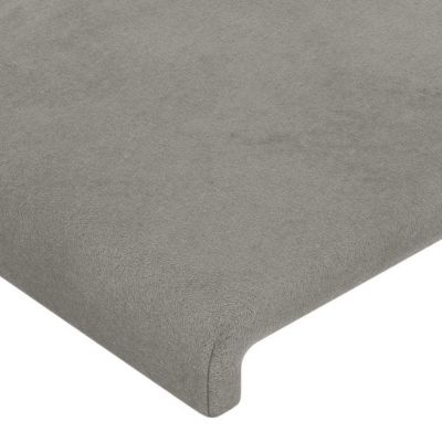 vidaXL Tête de Lit à LED Meuble de Chambre à Coucher Accessoire de Lit Simple Tête de Cadre de Lit Intérieur Gris Clair 3121368