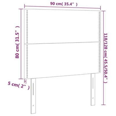 vidaXL Tête de Lit à LED Meuble de Chambre à Coucher Accessoire de Lit Simple Tête de Cadre de Lit Intérieur Rose 3122325