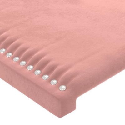 vidaXL Tête de Lit à LED Meuble de Chambre à Coucher Accessoire de Lit Simple Tête de Cadre de Lit Intérieur Rose 3122325