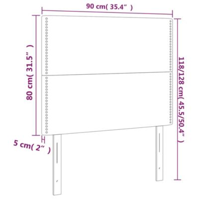 vidaXL Tête de Lit à LED Meuble de Chambre à Coucher Accessoire de Lit Simple Tête de Cadre de Lit Intérieur Rose 3122325
