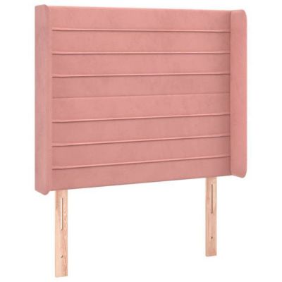 vidaXL Tête de Lit à LED Meuble de Chambre à Coucher Accessoire de Lit Simple Tête de Cadre de Lit Intérieur Rose 3124235