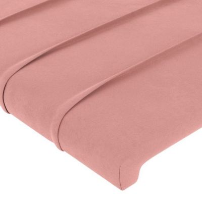 vidaXL Tête de Lit à LED Meuble de Chambre à Coucher Accessoire de Lit Simple Tête de Cadre de Lit Intérieur Rose 3124235