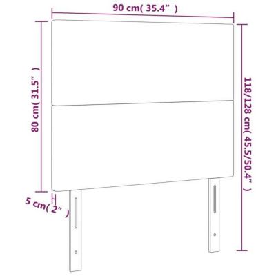 vidaXL Tête de Lit à LED Meuble de Chambre à Coucher Accessoire de Lit Simple Tête de Cadre de Lit Intérieur Vert Foncé 3122183