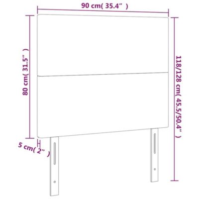 vidaXL Tête de Lit à LED Meuble de Chambre à Coucher Accessoire de Lit Simple Tête de Cadre de Lit Intérieur Vert Foncé 3122183