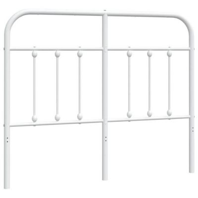 vidaXL Tête de lit métal blanc 120 cm 352658
