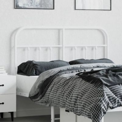 vidaXL Tête de lit métal blanc 120 cm 352658