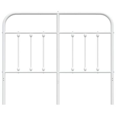 vidaXL Tête de lit métal blanc 120 cm 352658