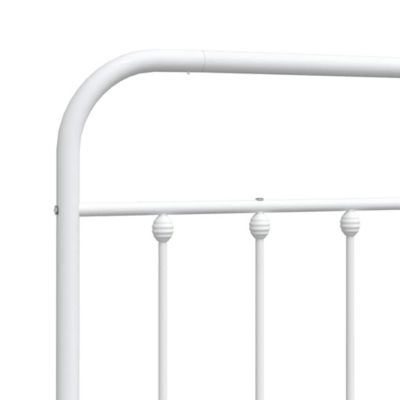 vidaXL Tête de lit métal blanc 120 cm 352658