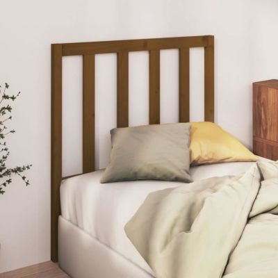 vidaXL Tête de lit Marron miel 106x4x100 cm Bois massif de pin 817728