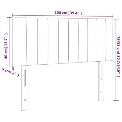 vidaXL Tête de Lit Meuble de Chambre à Coucher Accessoire de Lit Simple Tête de Cadre de Lit Intérieur Bleu Foncé 346240