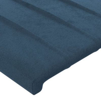 vidaXL Tête de Lit Meuble de Chambre à Coucher Accessoire de Lit Simple Tête de Cadre de Lit Intérieur Bleu Foncé 346240