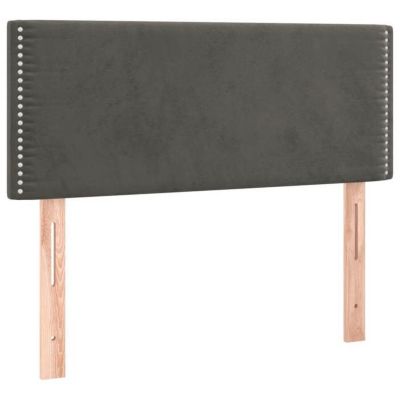 vidaXL Tête de Lit Meuble de Chambre à Coucher Accessoire de Lit Simple Tête de Cadre de Lit Intérieur Gris Foncé 90x5x78/88 34589