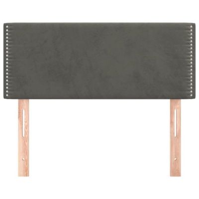 vidaXL Tête de Lit Meuble de Chambre à Coucher Accessoire de Lit Simple Tête de Cadre de Lit Intérieur Gris Foncé 90x5x78/88 34589