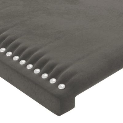 vidaXL Tête de Lit Meuble de Chambre à Coucher Accessoire de Lit Simple Tête de Cadre de Lit Intérieur Gris Foncé 90x5x78/88 34589