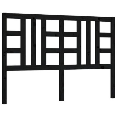 vidaXL Tête de lit Noir 126x4x100 cm Bois massif de pin 817834