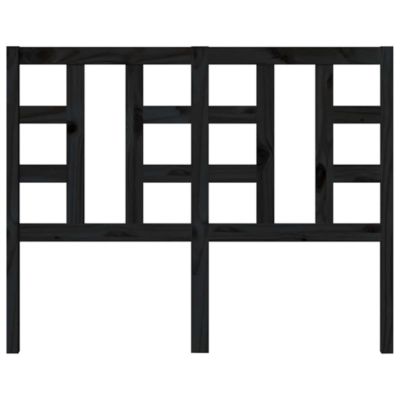 vidaXL Tête de lit Noir 126x4x100 cm Bois massif de pin 817834
