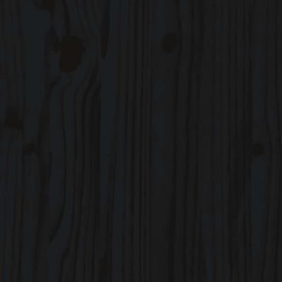 vidaXL Tête de lit Noir 126x4x100 cm Bois massif de pin 817834