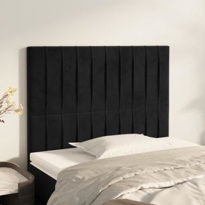 vidaXL Têtes de lit 2 pcs Noir 100x5x78-88 cm Velours3116614
