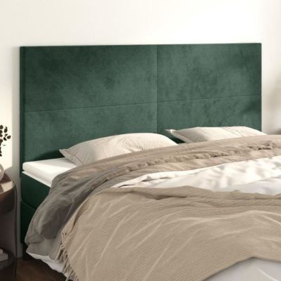 vidaXL Têtes de lit 4 pcs Vert foncé 90x5x78-88 cm Velours3116115