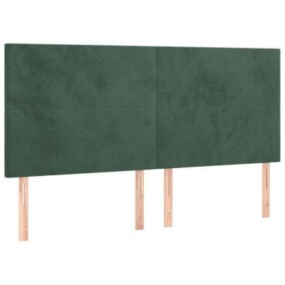vidaXL Têtes de lit 4 pcs Vert foncé 90x5x78-88 cm Velours3116115