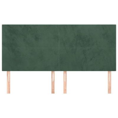 vidaXL Têtes de lit 4 pcs Vert foncé 90x5x78-88 cm Velours3116115