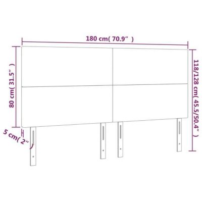 vidaXL Têtes de lit 4 pcs Vert foncé 90x5x78-88 cm Velours3116115