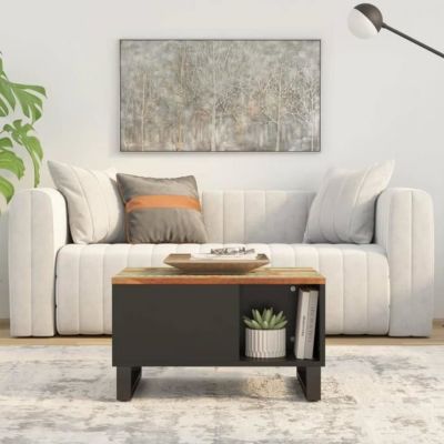vidaXL Table basse 60x50x35 cm bois de récupération massif 352867