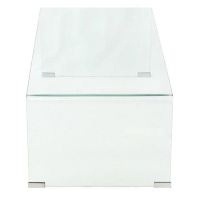 vidaXL Table basse 98x45x30 cm Verre trempé Transparent