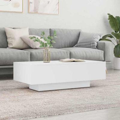 vidaXL Table basse blanc 100x49,5x31 cm bois d'ingénierie 833889