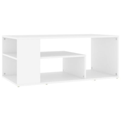 vidaXL Table basse blanc 100x50x40 cm bois d'ingénierie 806921