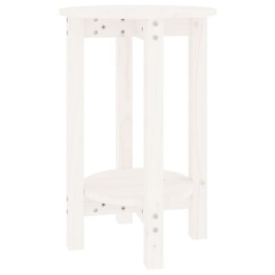 vidaXL Table basse Blanc 40x60 cm Bois massif de pin 822358
