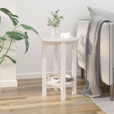 vidaXL Table basse Blanc 40x60 cm Bois massif de pin 822358