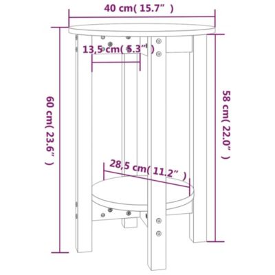 vidaXL Table basse Blanc 40x60 cm Bois massif de pin 822358