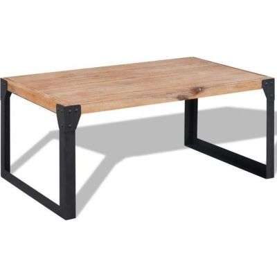vidaXL Table basse Bois d'acacia massif 100 x 60 x 45 cm