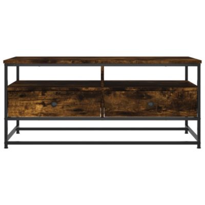 vidaXL Table basse chêne fumé 100x51x45 cm bois d'ingénierie 835286