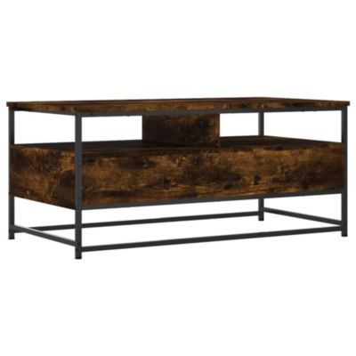 vidaXL Table basse chêne fumé 100x51x45 cm bois d'ingénierie 835286