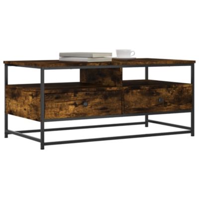 vidaXL Table basse chêne fumé 100x51x45 cm bois d'ingénierie 835286