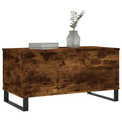 vidaXL Table basse Chêne fumé 90x44,5x45 cm Bois d'ingénierie 830985