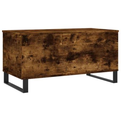vidaXL Table basse Chêne fumé 90x44,5x45 cm Bois d'ingénierie 830985
