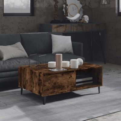 vidaXL Table basse chêne fumé 90x60x35 cm bois d'ingénierie 813173