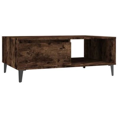 vidaXL Table basse chêne fumé 90x60x35 cm bois d'ingénierie 813173