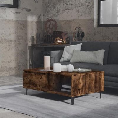 vidaXL Table basse chêne fumé 90x60x35 cm bois d'ingénierie 813173
